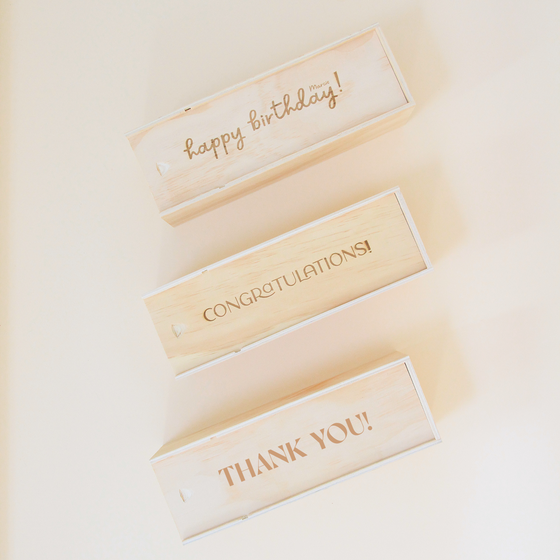 Engraved Milestone Wine Crates