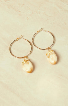  Elk Ivory Hoop Earrings